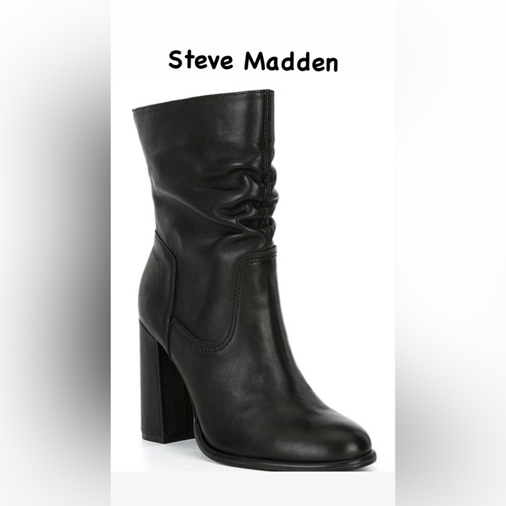 Steve Madden Vector Leather Slouchy Booties Size 7
